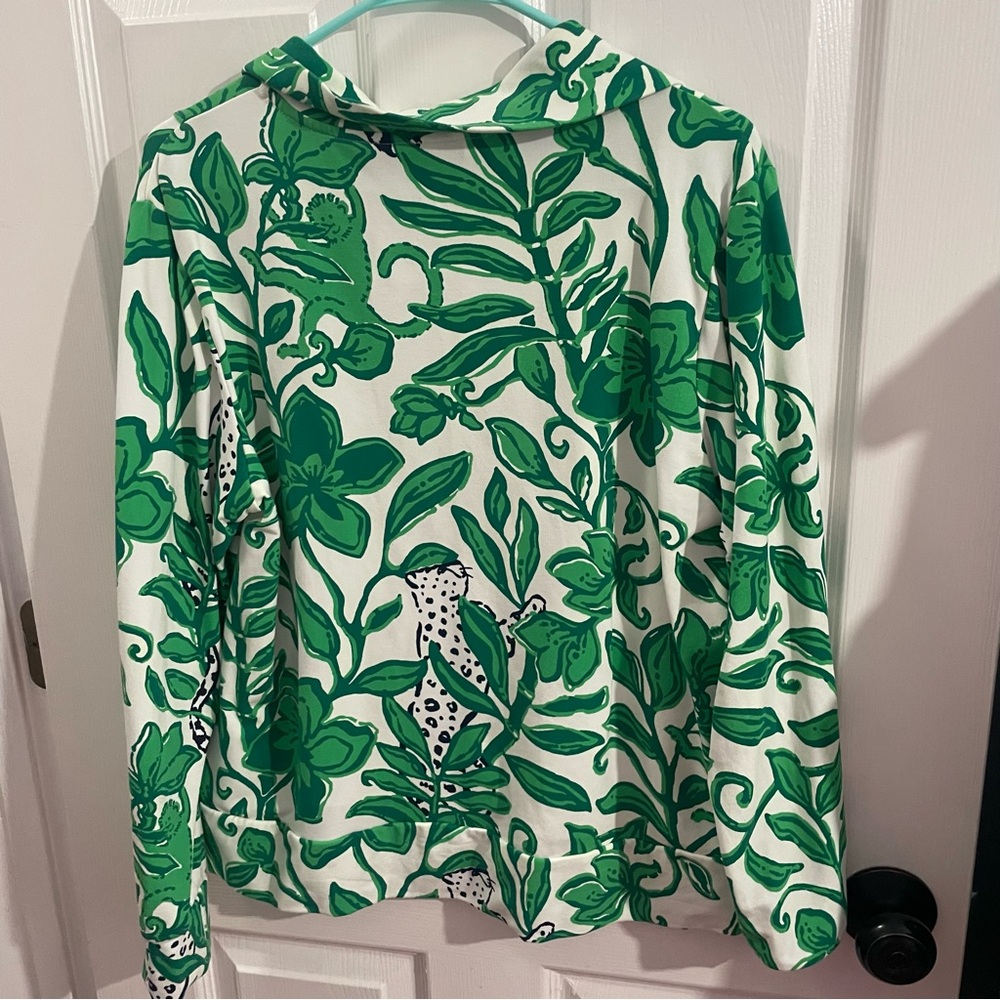 Lilly Pulitzer Eleni Pullover Escape Plan Size L - Picture 3 of 3